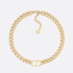 Dior gold choker necklace